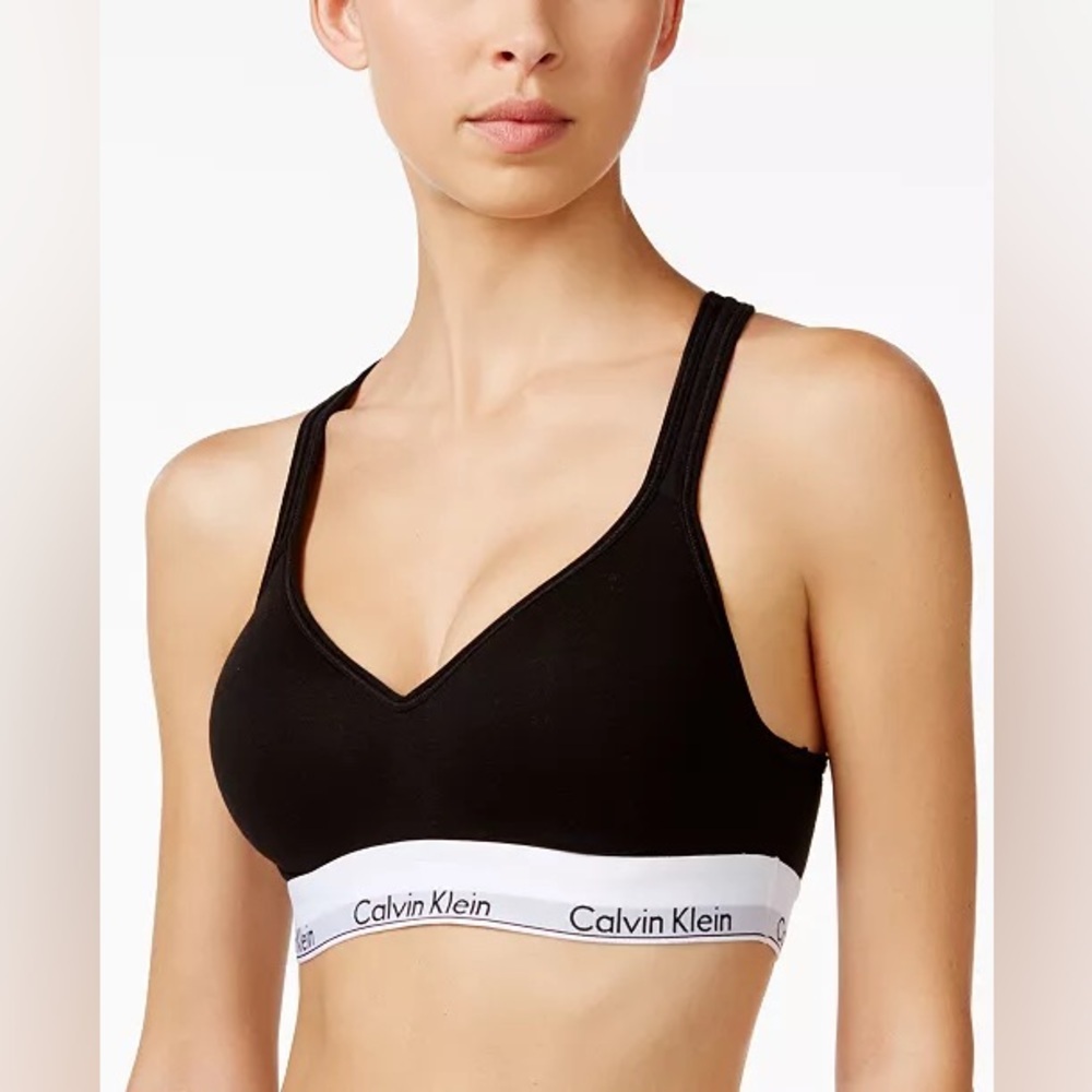 Calvin Klein Modern Cotton Padded Lift Women’s Black Bralette  Size XL NWT